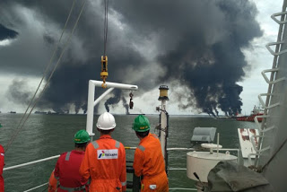 Borneo, Oil Spill, Indonesia
