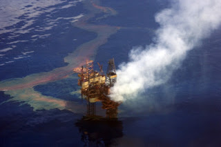 oil spill, oil rig, offshore oil platform