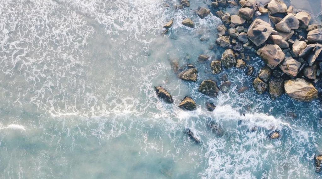 Eroding coastline